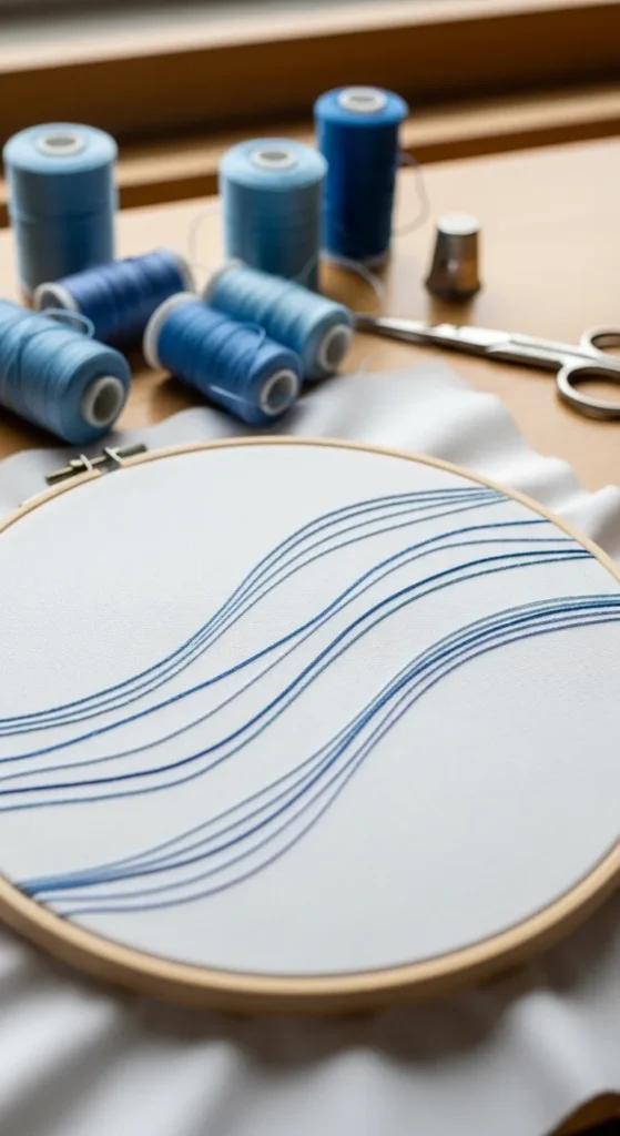 Wave Line Stitch Pattern
