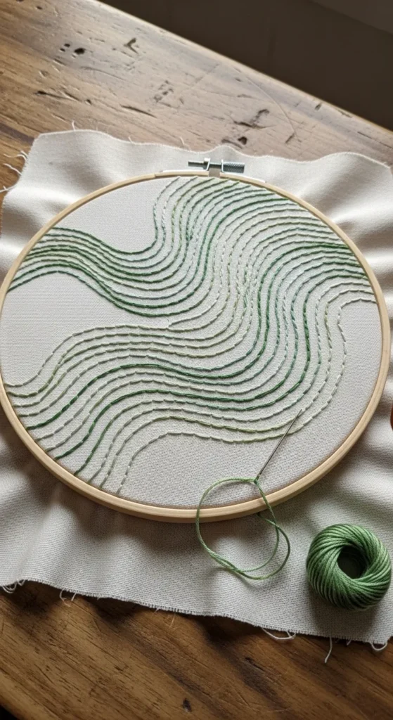 Wavy Line Stitch Practice