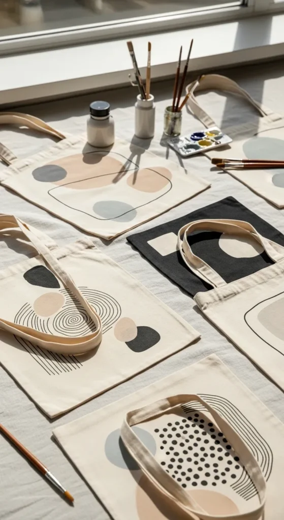 minimalist tote bag painting ideas