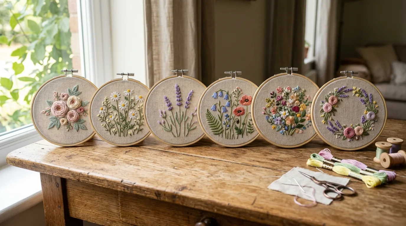 23 Aesthetic hand embroidery flower designs for Delicate and Charming Needle Art