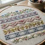 24 Stunning hand embroidery border designs for Elegant Edges and Decorative Detail