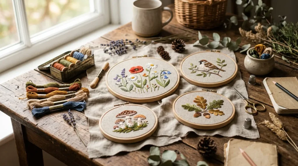 27 Cozy nature embroidery designs for Relaxing and Organic Handmade Beauty