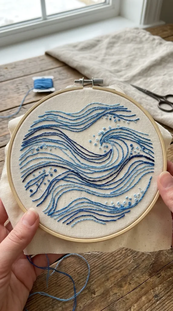 Abstract Wave Lines Hoop
