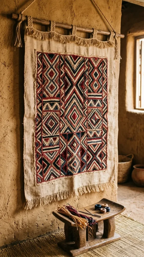 African Kuba Cloth Stitch Work