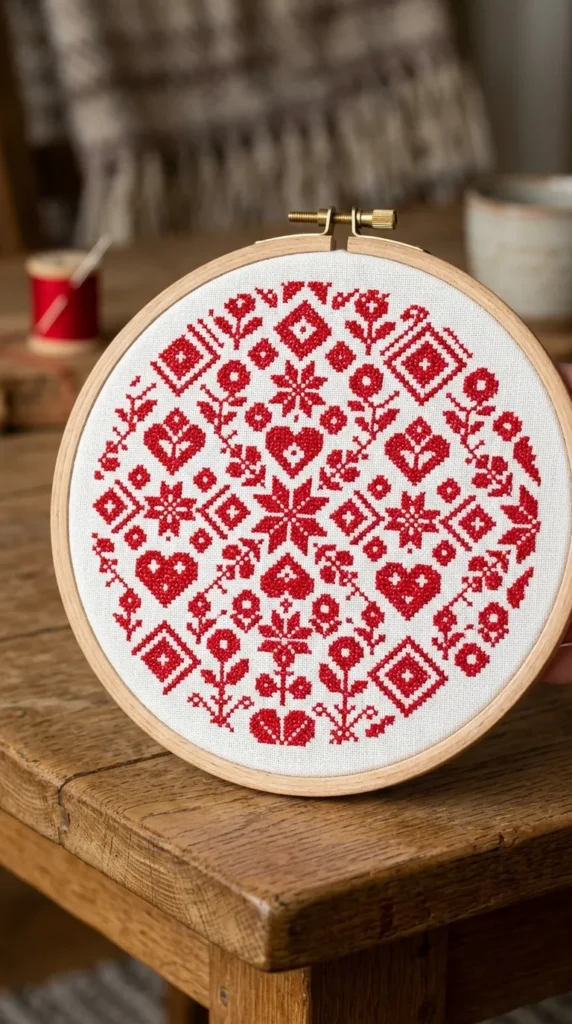 Cross Stitch Pattern Hoop