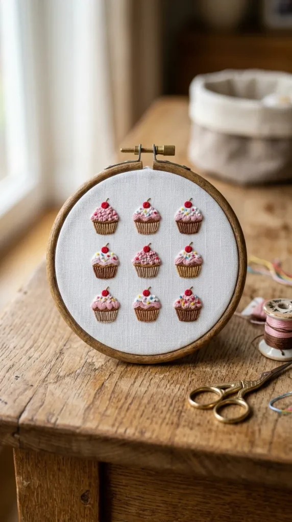 Cupcake Cute Embroidery