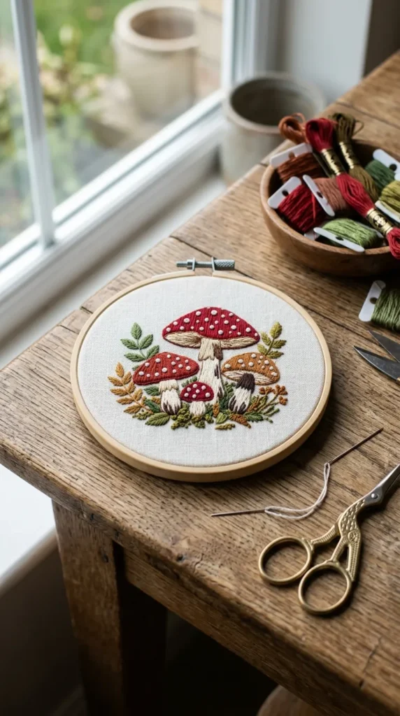 Cute Mushroom Patch Design