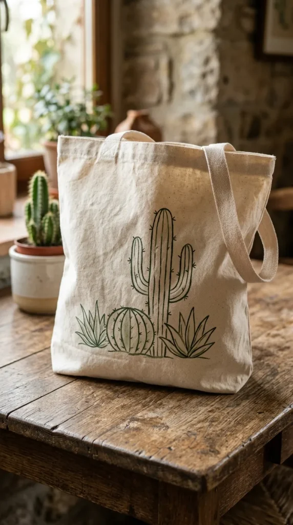 Desert Cactus Line Art