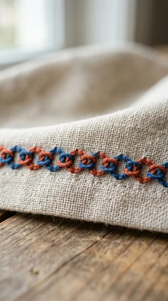 Dotted Chain Stitch Edge