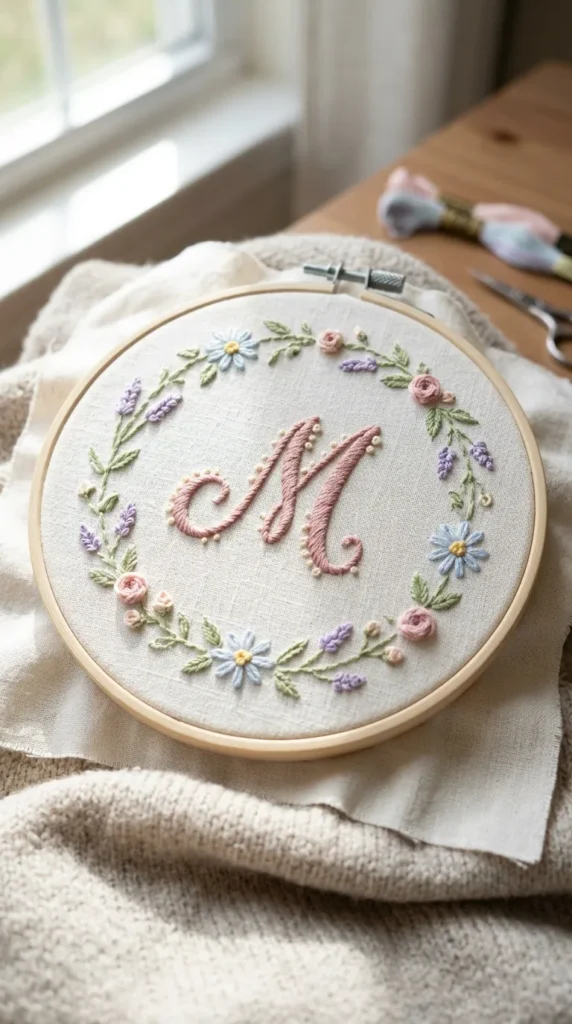 Floral Alphabet Combo Hoop
