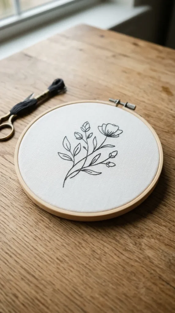 Floral Line Art Style