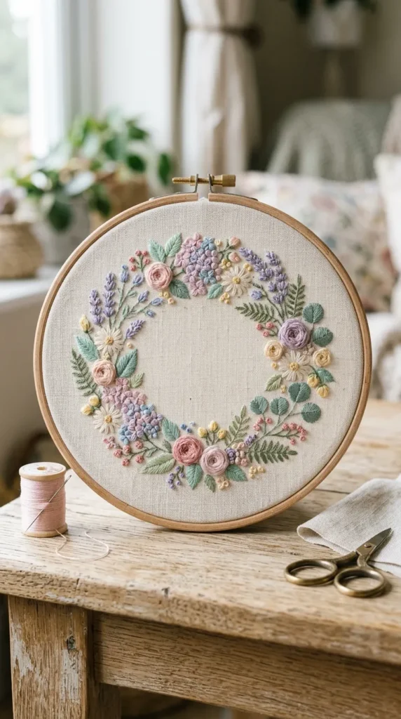 Floral Wreath Hoop