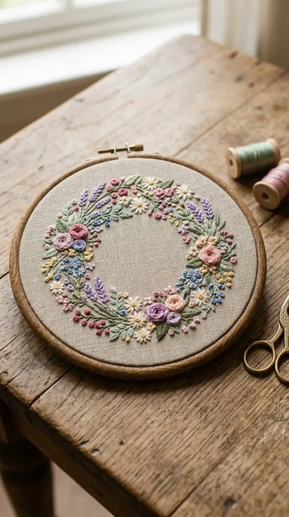 Floral Wreath Hoop