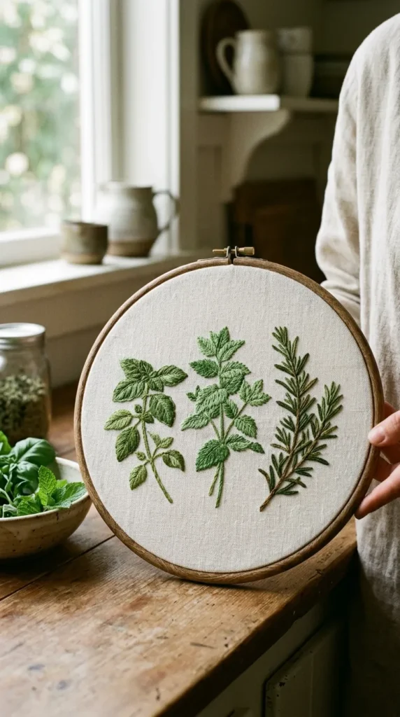 Herb Garden Stitch Panel