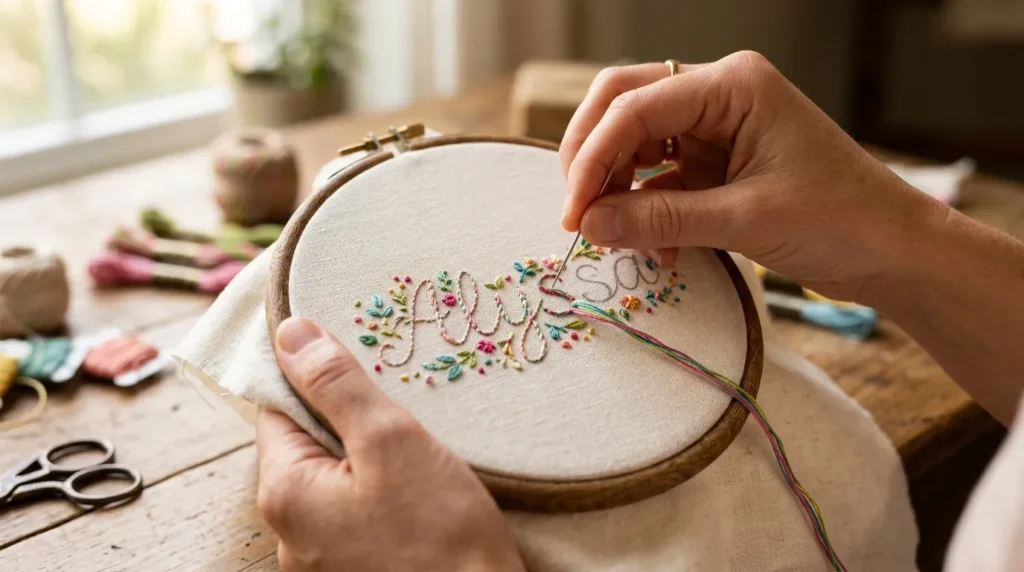 How to Embroider Names by Hand for Personalized Gifts and Keepsakes
