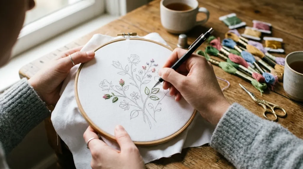 How to Transfer Embroidery Designs to Fabric for Cleaner and Easier Stitching