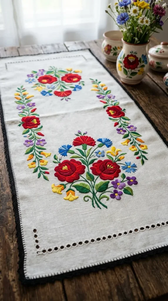 Hungarian Kalocsa Floral Work