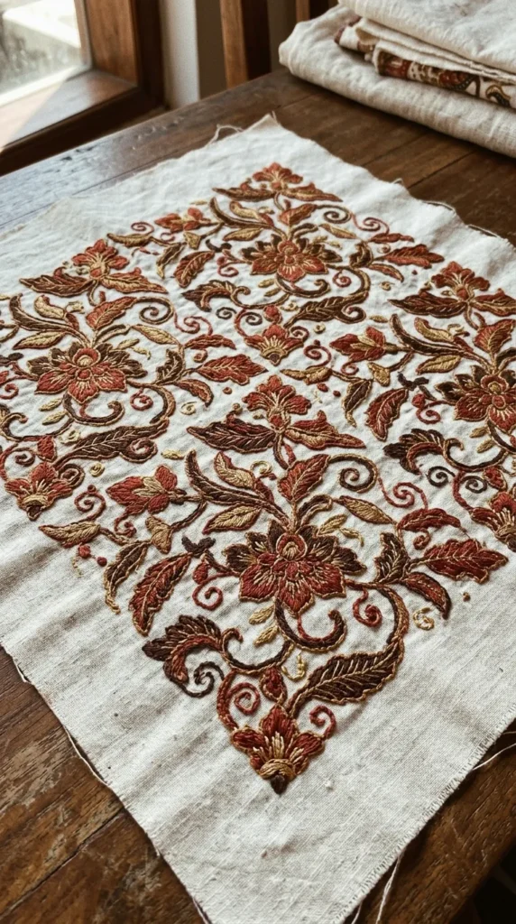  Indonesian Batik-Inspired Stitch Embroidery