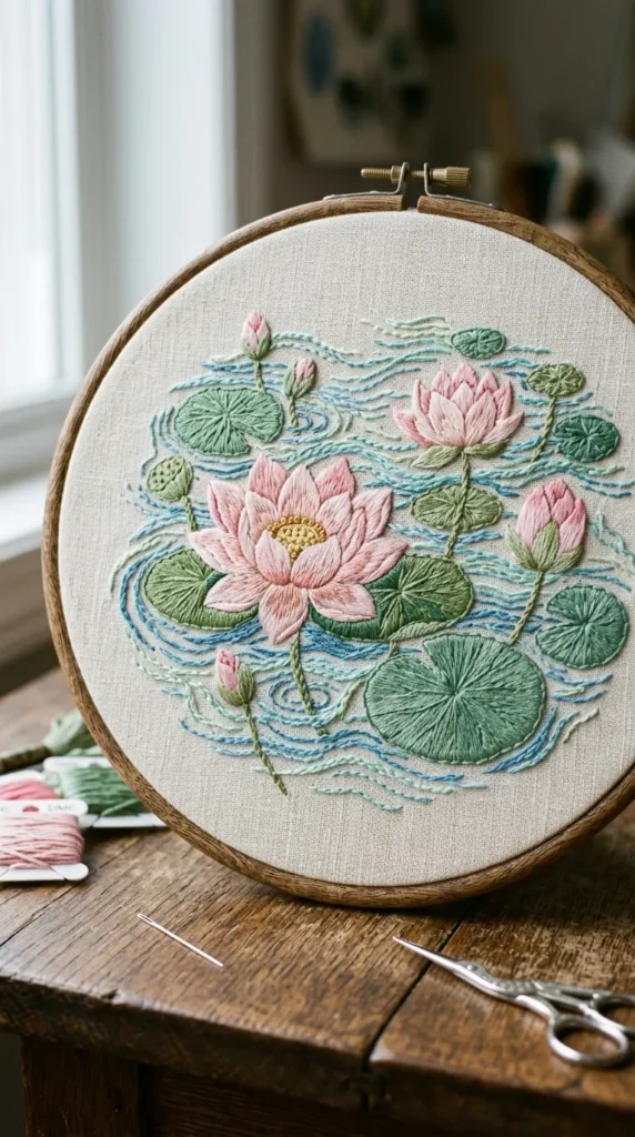 Lotus Pond Calm Scene