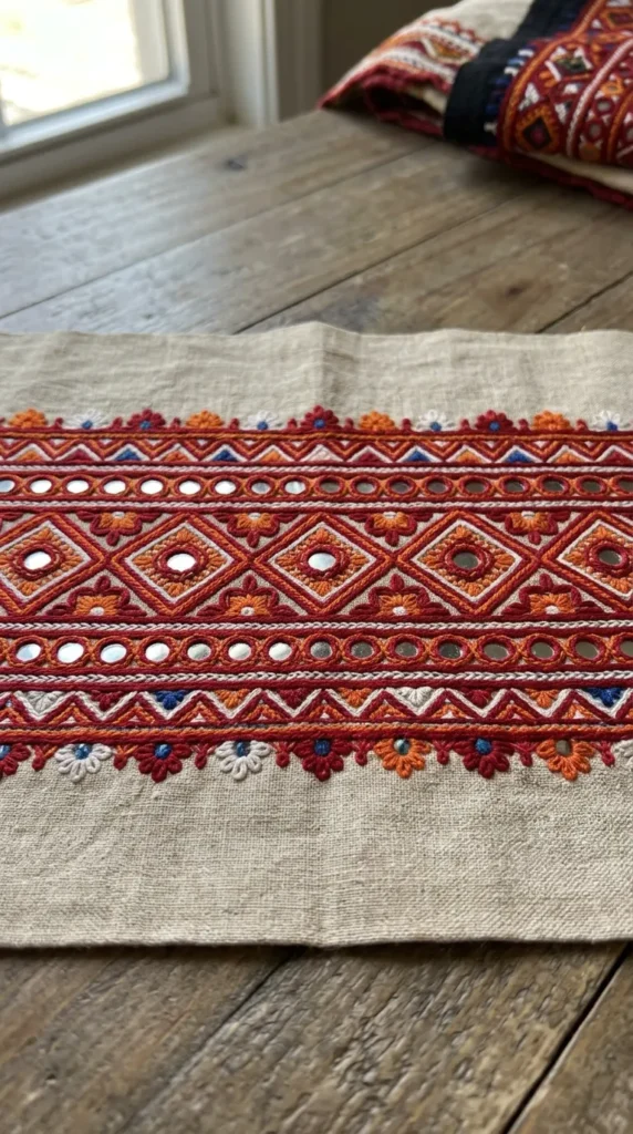 Pakistani Mirror Border Embroidery