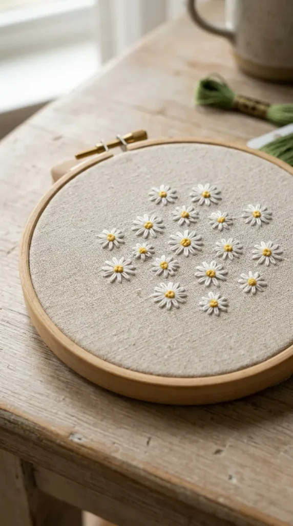 Simple Daisy Circle Hoop