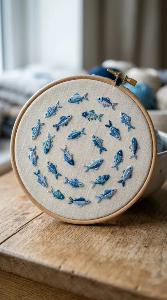 Tiny Fish School Pattern