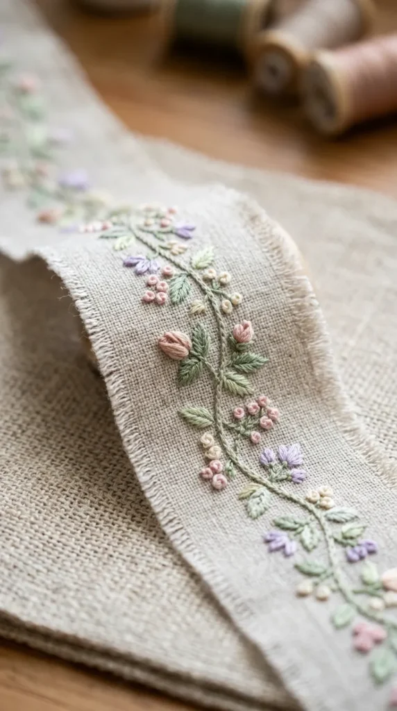 Tiny Floral Vine Border