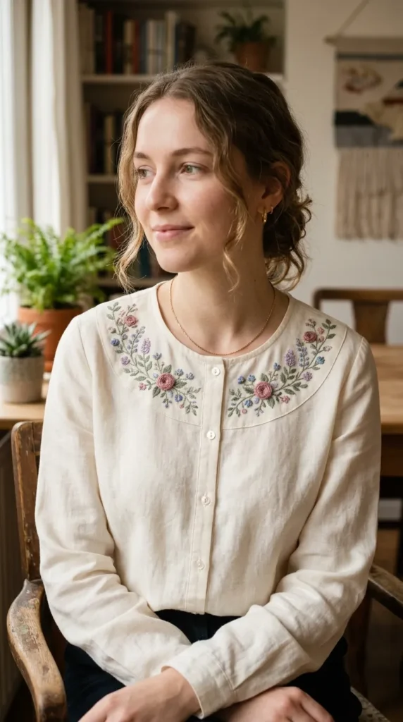  Vintage Collar Border Embroidery