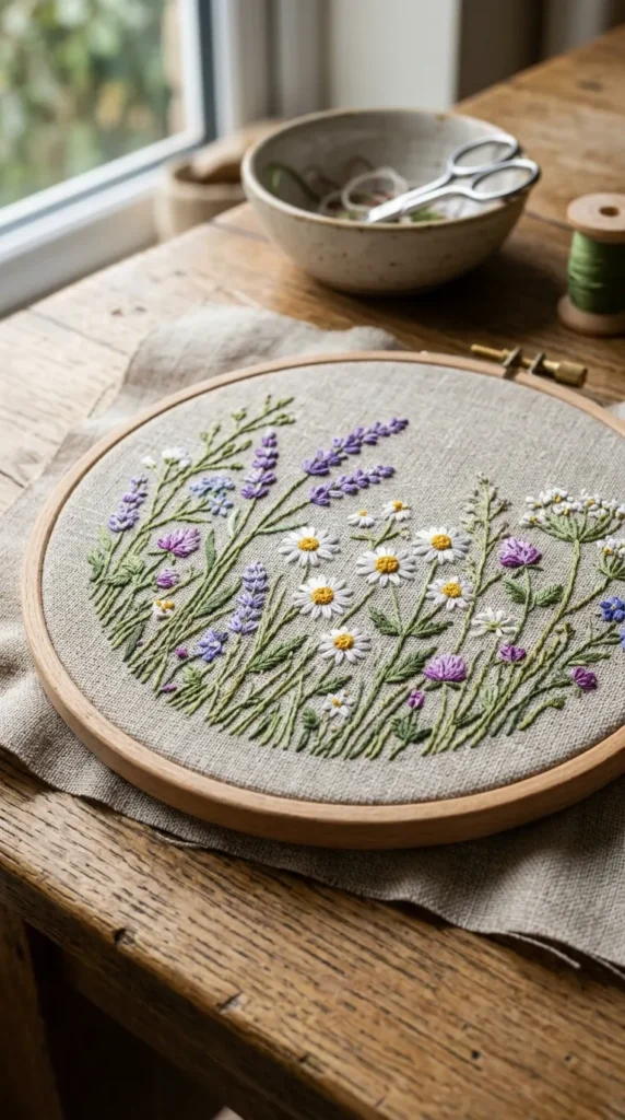 Wildflower Meadow Hoop Art