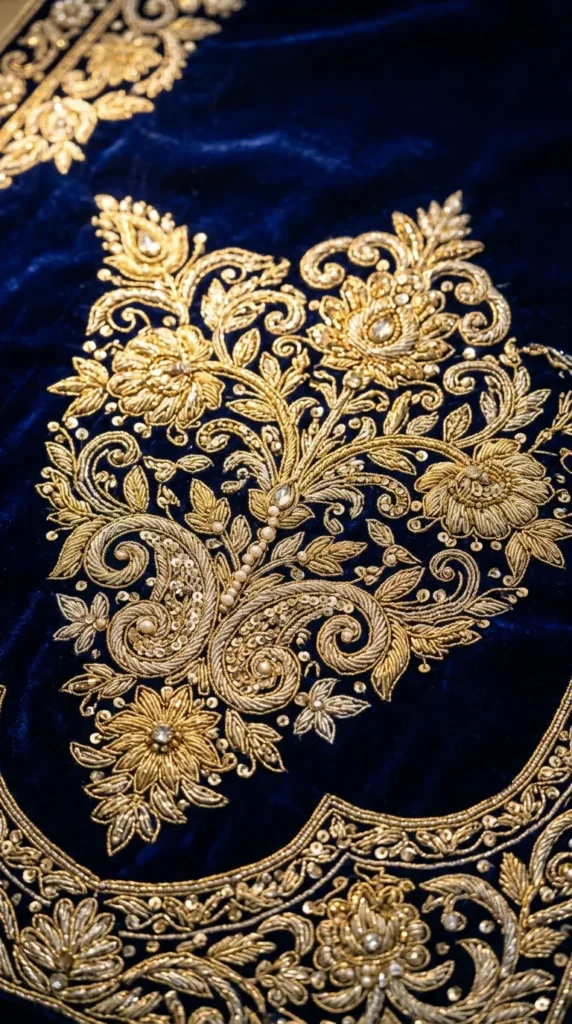Zardozi Metallic Thread Work