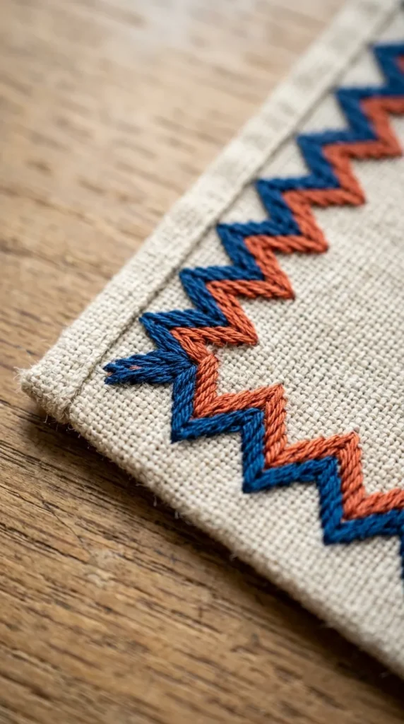 Zigzag Stitch Border