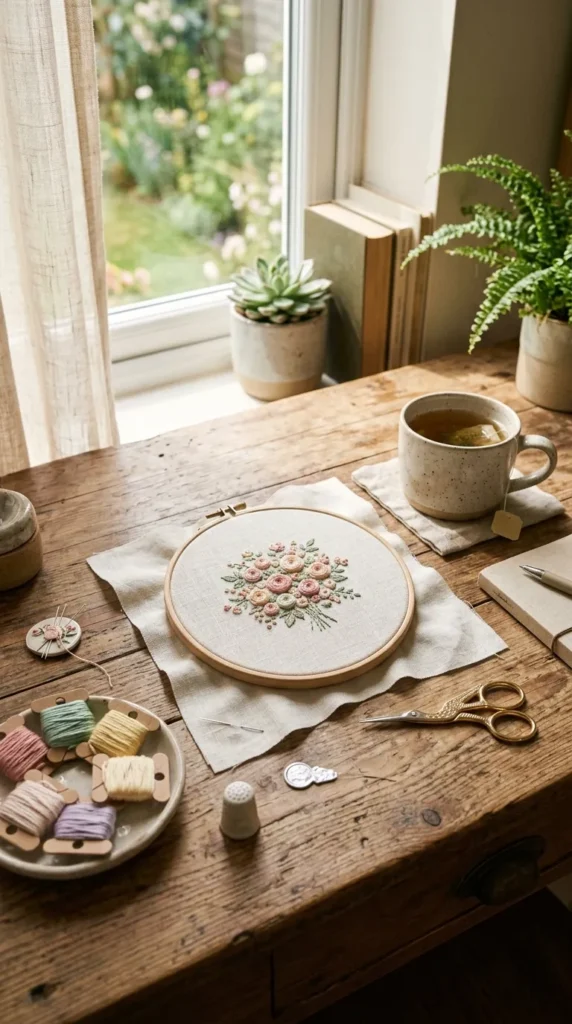 how to embroider flowers by hand