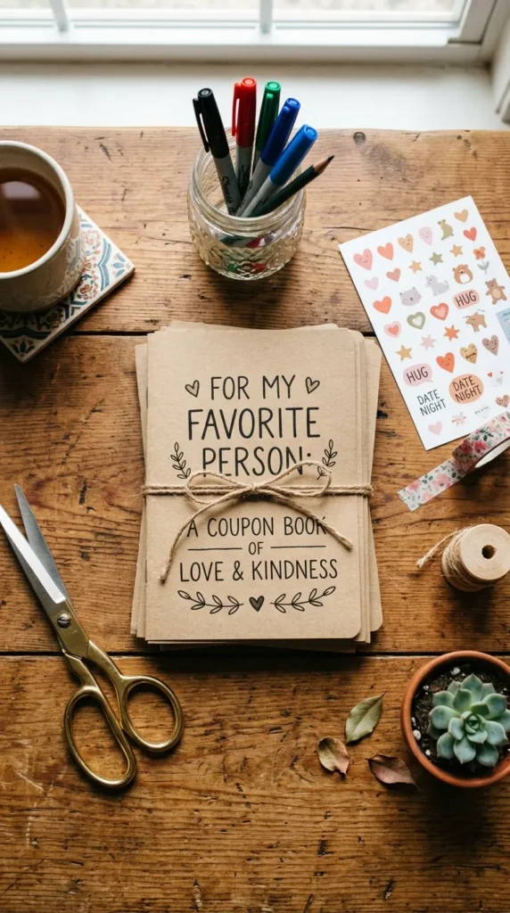how to make a handmade coupon book for him