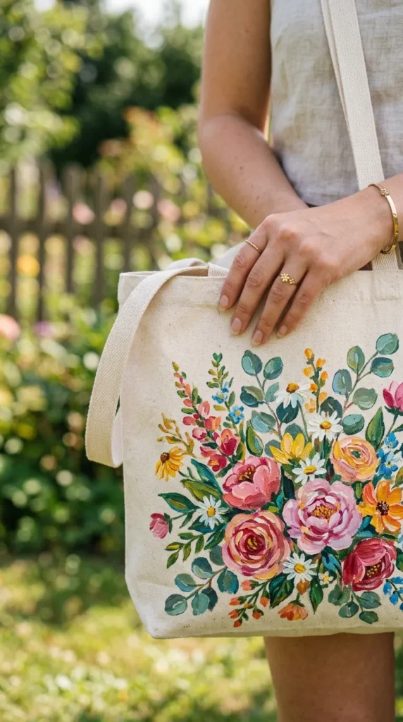 how to seal paint on a tote bag