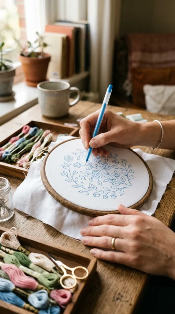 how to transfer embroidery designs to fabric