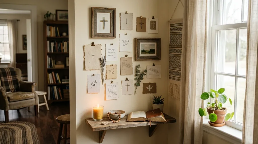 22 Creative prayer wall ideas For a Peaceful Faith Corner