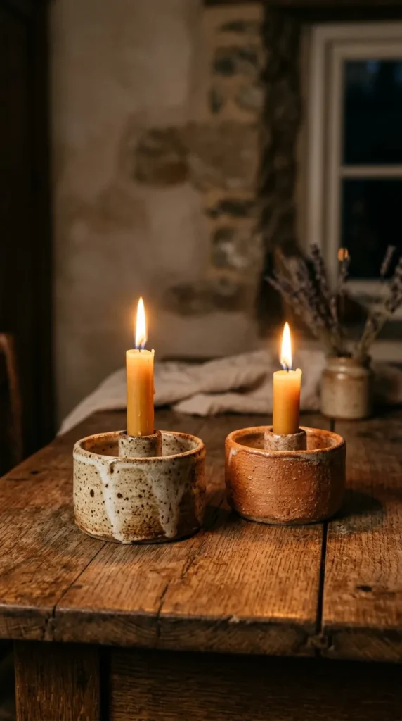 Clay Candle Holder
