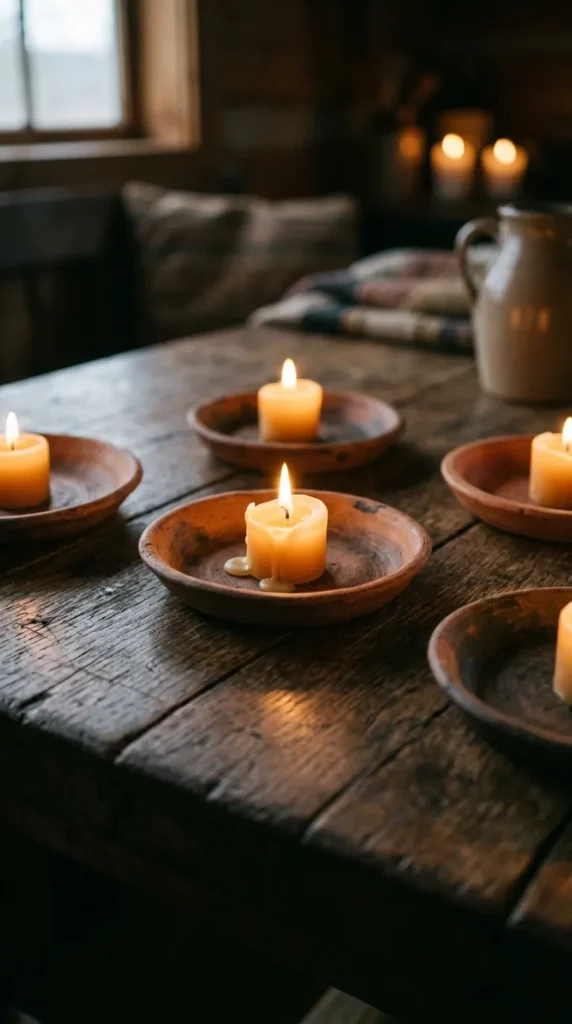 Clay Candle Plates