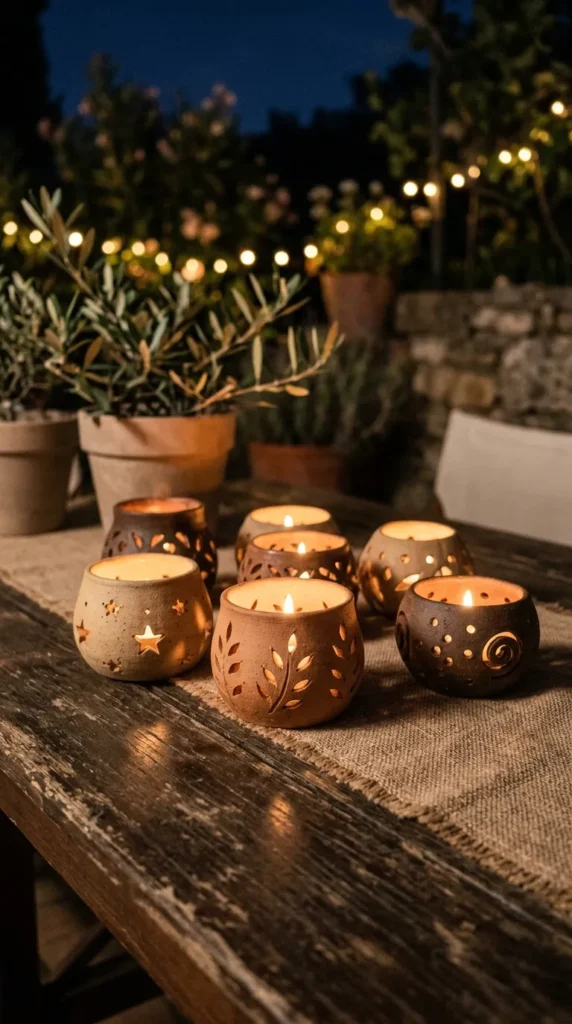 Clay Tea Light Holders