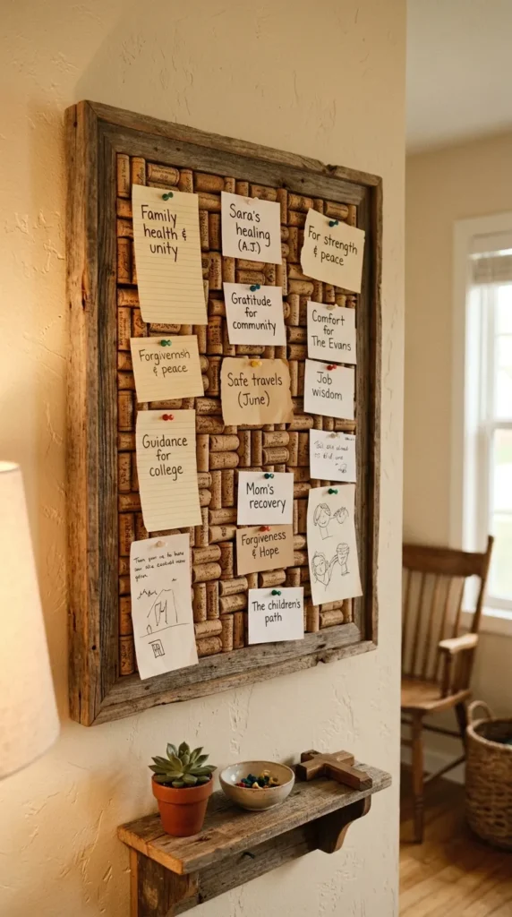 Cork Board Scrap Frame Prayer Wall