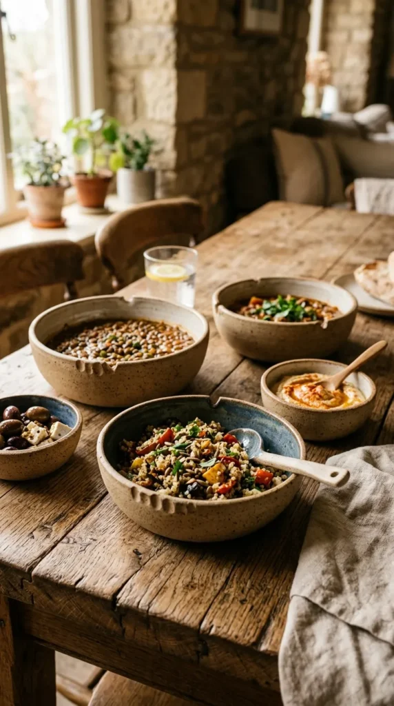 Finger-Pressed Serving Bowls