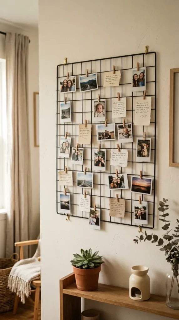 Grid Photo Clip Wall