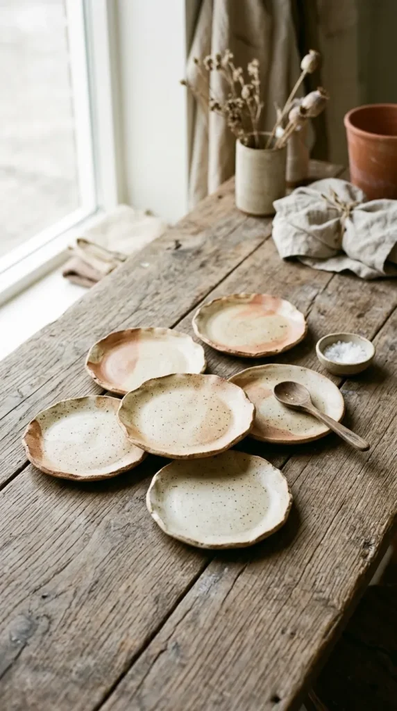 Hand-Pressed Clay Plates