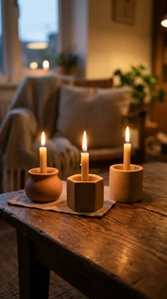 Mini Clay Candle Holders
