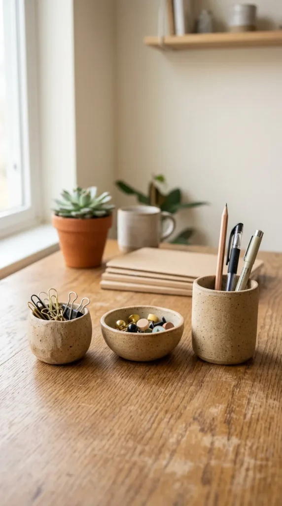 Mini Clay Desk Organizers