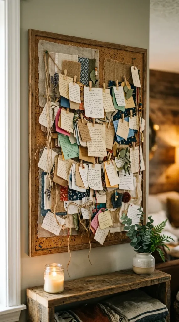Mixed Material Prayer Collage Wall