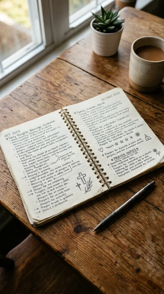 Notebook Prayer Board Pages