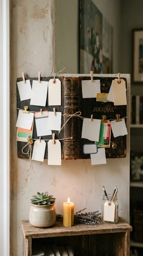 Old Book Cover Prayer Board