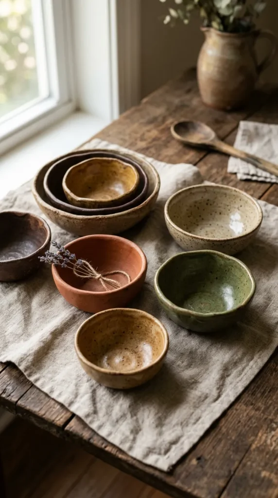  Rustic Clay Bowls