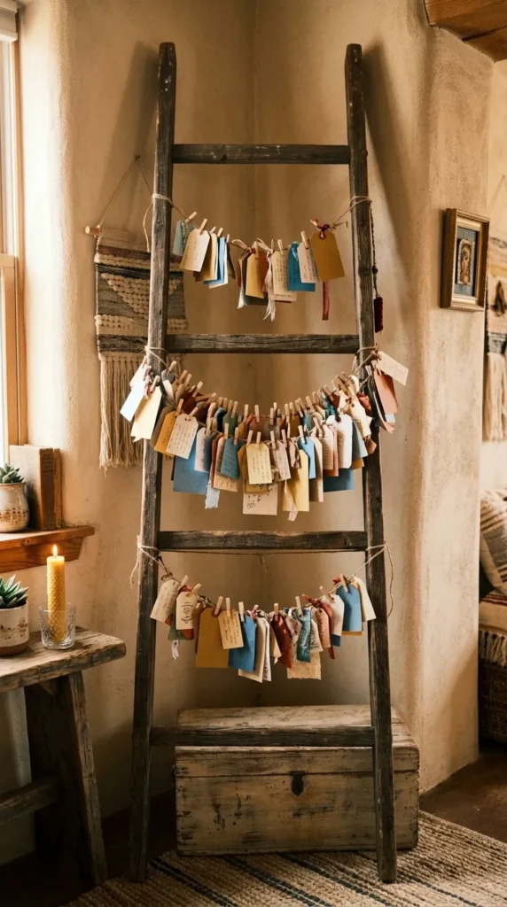 Rustic Ladder Prayer Wall